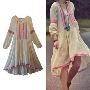 Free People Embroidered Peasant Spell Summer dress size small